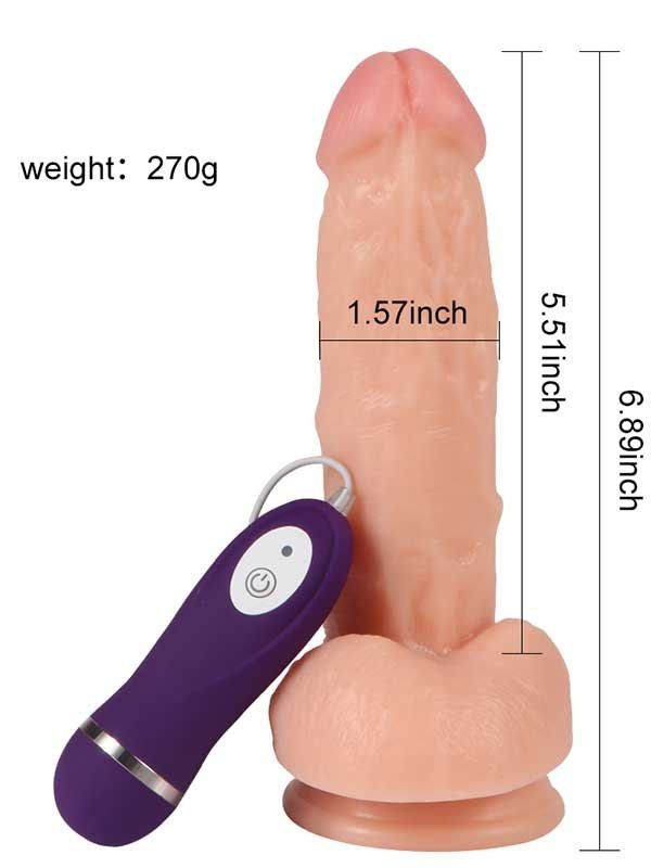 Titreşimli Gerçekçi Realistik Penis 17.5 cm