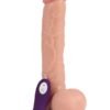 Realistik Dokulu Titreşimli Büyük Dildo 28 cm